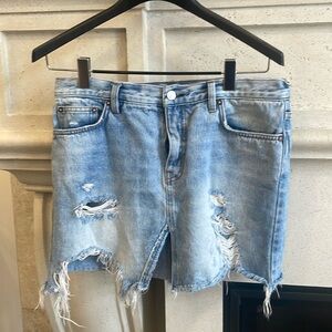 Free people Distressed jean skirt. Size 29. Never worn.
